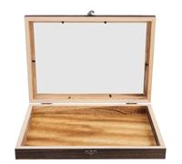 ULTECHNOVO Vintage Style Insect Display Box 12.6 Inch Wooden Specimen Storage Case with Clear Acrylic Lid for Butterfly Presentation Home Decoration and Craft Organizer