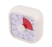 ULTECHNOVO Visual Timer for Classroom and Individual Tasks with Loud Alarm, 60 Minute Mechanical Countdown Timer in White Abs for Efficient Time Management by Teachers and Students