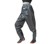 ULTECHNOVO Waist-high Fishing Waders Black Green with Boots, Pvc, Size 41# | Thickened Sole, for Creeks, Adjustable Drawstring, Wide Elastic Waistband, Reed Beds and Farming Work