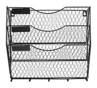 ULTECHNOVO Wall Mounted Wire Basket Organizer Tiered Wall File Holder for Mail Magazines Documents Metal Wire Storage Rack for Home Office Reception Collaborative Spaces