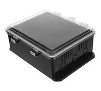 ULTECHNOVO Waterproof Outdoor Electrical Junction Box for Electronics Circuits and Electrical Components, Plastic Material with Reliable Performance and Black Colour, for Industrial Zones