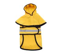 ULTECHNOVO Waterproof Yellow Pet Reflective Raincoat with Hat for Small Dogs and Cats, Sturdy Polyester Material with Delicate Stitches, for Walking Dogs in Spring and Summer Rainy Season