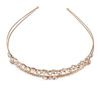 ULTECHNOVO Wedding Rhinestone Headband Wedding Headband Lightweight Does Not Hurt Hair Delicate Appearance Simple and Elegant Design and Women Daily Wearing Golden Rhinestone Zinc Alloy