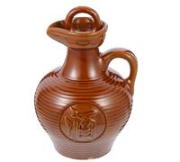 ULTECHNOVO Wine Pot with Handle Ceramic Portable Brown Wine Jug 500ml Safe and Decorative Vintage Style Simple and Elegant Design for Restaurant and Home Use