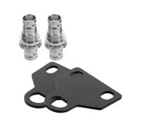 ULTECHNOVO Wireless Microphone Antenna Extension Bracket with Bnc Feed through Connector, Metal U Bracket 2pcs for Flexible Antenna Installation and Robust Construction, for Music Festivals