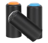 ULTECHNOVO Wireless Microphone Battery Covers 3Pcs Plastic Screw Caps Compatible with Shure Pg58 Pgx2 Mic Accessories in Black and Orange for Live Performance