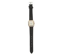ULTECHNOVO Women Wrist Watch with Adjustable Imitation Leather Strap and Accurate Time Keeping, Black Casual Quartz Watch with Glow-in-the-Dark Dial, for Matching Most Clothes