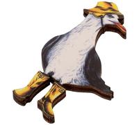 ULTECHNOVO Wood Bird Pin Animal Designs Clothes Brooch Pin Versatile Comfortable Assorted Color Adorable Style for Everyday Wear