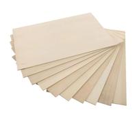 ULTECHNOVO Wood Planks Basswood 10Pcs Unfinished 100X200X2Mm Thin Boards for Crafting Model Making and Wood Burning