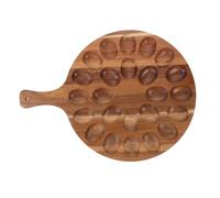 ULTECHNOVO Wooden Deviled Egg Tray Wooden Egg Storage Holder Creative Design for Easter Everyday Use