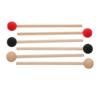 ULTECHNOVO Wooden Drum Mallets with Fine Craftsmanship and Comfortable Handles 3 Pairs Versatile Performance Sticks for Xylophone and Percussion Instruments for Beginners