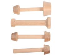 ULTECHNOVO Wooden Egg Tart Mold Tamper Double-Sided Dough Press 4pcs Set with Medium and Small Sizes for DIY Cake Pastry Baking Tools Suitable for Egg Tarts and Mini Cheesecakes