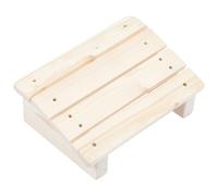ULTECHNOVO Wooden Foot Rest Practical Desk Foot Stool Khaki Slanted Footstool with Convenient Storage Improves Posture Suitable for Office Use