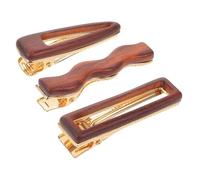 ULTECHNOVO Wooden Hair Clips for Pairing with Traditional Outfits like Cheongsams 3pcs Minimalist Barrette Hair Clips Styling Bangs with Elegant Chinese Style for Women