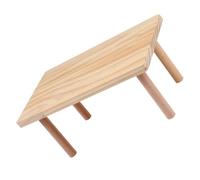 ULTECHNOVO Wooden Hamster Pet Platform with Legs for Mouse and Gerbil Cage Enclosure, Easy Maintenance Climbing and Activity Area in Khaki Colour, Elegant Modern Small Animal Resting Stand