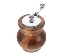 ULTECHNOVO Wooden Hand-Operated Pepper Grinder Manual Spice Mill with Ratchet Handle, Adjustable Salt and Pepper Shaker Grinder for Kitchen and BBQ Cooking