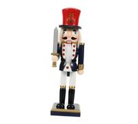 ULTECHNOVO Wooden Nutcracker Ornament Christmas Decoration Handcrafted Nutcracker Statue for Home Hotel Restaurant Xmas Tree Decor Festive Holiday Accent