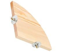 ULTECHNOVO Wooden Parrot Exercise Bird Perch Platform Boredom Cracking Resistant Natural Wood Simple Design Stainless Steel Butterfly Nut Washer for Bird Cage and Garden Trees Suitable