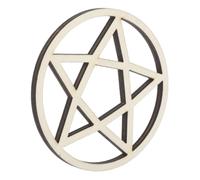 ULTECHNOVO Wooden Pentagram Altar Tray for Religious Rites Wiccan Witch Ceremony Decor Natural Wood Sacred Space Ornament for Candles and Offerings