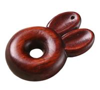 ULTECHNOVO Wooden Rabbit Charm Keychain DIY Pendant with Bunny Design for Crafts and Car Keys, Vintage Style Animal Statue Accessory for Jewelry Making and Decoration