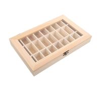 ULTECHNOVO Wooden Rock Display Case for Mineral Specimens and Rock Specimens with Visibility and Beige Wood Material, for Museum Exhibitions and Educational Institutions