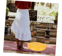 ULTECHNOVO Yellow Lotus Meditation Pillow Cushion Thick Non Slip Floor Seat for Yoga and Zen Practice Wear Resistant Boho Style Cushion for Home Temple and Spiritual Spaces