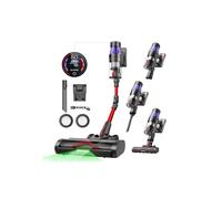 Ultenic Cordless Vacuum Cleaner 50KPa/60 Mins with Bendable Wand, Rechargeable Stick Vacuum, Time Countdown Touchscreen, Tangle-Free Brush, GreenEye Headlight for All Floors, Carpet & Pet Hair