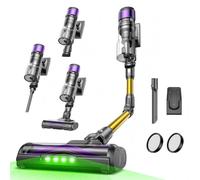 Ultenic U20 Cordless Vacuum Cleaner 55KPa/60Min,Enhanced Powerful Suction, Upgraded Anti Hair Wrap Brush with Fordable Wand, LED Countdown Display, Self Standing Hoover for Floors, Carpet & Pet Hair