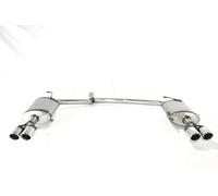 Ulter Sport Double stainless steel sport exhaust compatible with Audi A4 8K Sedan/Avant 2.0TDI 100/105/125kW/1.8 TFSi 88/118kW 2008- 2x 70mm
