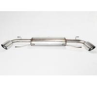 Ulter Sport Double stainless steel sport exhaust compatible with Mazda 3 HB 2.0 (88/121kW) 2013- (with 2 recesses in bumper) 100mm