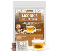 ULTHMOK Premium 80 Licorice Root Tea Bags, 100% High Sweetness Wild Licorice Root, No Additives & Caffeine Free
