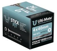 Ulti-Mate Stainless Steel Woodscrews - 4.0 x 40mm - Box 100 pcs