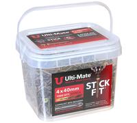 Ulti-Mate Stick-Fit High Performance Woodscrews 4.0 x 40mm (Tub of 1000)