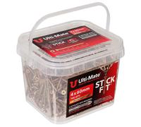 Ulti-Mate Stick-Fit High Performance Woodscrews 4.0 x 60mm (Tub of 700)