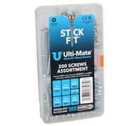 Ulti-Mate Stick-Fit Woodscrews - Mini Case Assortment - 200 pcs (Bright Zinc Plated)