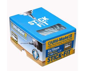 Ulti-Mate Woodcrews - Bright Zinc Plated - 4.0 x 70mm - Box of 200