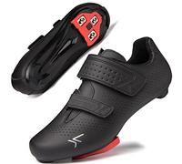 ULTIANT - Road Cycling Shoes for Men Women Compatible with SPD/SPD-SL Peloton Outdoor Indoor Cycling Shoes, Black with Studs, 31.0~33.0 cm