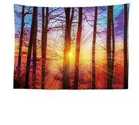 Ulticool - Appeso a Parete Home Decor - Trees Sunset Landscape - 200 x 150 cm Large - Wall Tapestry Carpet Murals - Decorative Tapestries for Bedroom Living Room