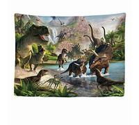 Ulticool - Decorative Wall Tapestry Bedroom - Dinosaur Group T-Rex - 200 x 150 cm Large - Fabric Wallpaper - Tapestry Aesthetic Wall - Panoramic Decoration