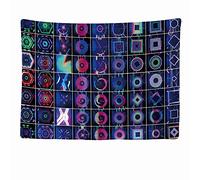 Ulticool - DJ Dance Background Backdrop Background - Tapestry - 200 x 150 cm - Large Tapestry - Poster Decoration - Wallpaper - Canvas - Painting - Accessories Room Divider - Blue