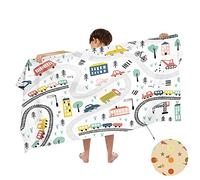 Ulticool Microfibre Children's Towel 140 x 70 cm - Beach Game Play Mat Vehicles - Lightweight Travel Towel Quick Drying Bath Towel White