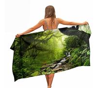 Ulticool Microfibre Towel 160 x 80 cm - Rainforest Natural Waterfall - Lightweight Travel Towel Quick Drying Bath Towel Beach Towel Sauna Towel Microfibre Microfibre - for Travel Fitness Sports Beach