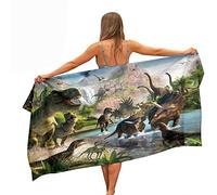 Ulticool Dinosaur Group T-Rex Towel Microfibre Travel Towel Quick Drying Bath Towel 160 x 80 cm for Travel Fitness Gym Sports for Men or Women Lightweight Microfibre Beach Towel