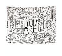 Ulticool - Positive Thinking Zen Happy Confidence - Tapestry - 200 x 150 cm - Large Tapestry - Poster Decoration - Love - Decoration - Duvet - Cloth - Painting
