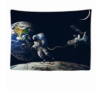 Ulticool - Tapestry Decoration Home - Astronaut Over Earth Moon Rocket - 200 x 150 cm - Wall Towel Wall Hangings - Accessories for Bedroom Living Room Children's Room