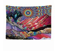 Ulticool - Tapestry Tapestry Decoration Home - Mountains Sun Nature Bohemian Psychedelic Hippie - 200x150 cm - Wall Towel Wall Hangings - Accessories for Bedroom Living Room Children's Room