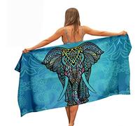 Ulticool Towel - Elephant Microfibre Quick-Drying Beach Towel - 160 x 80 cm, 100% Polyester, Lightweight, for Travel, Fitness, Gym, Sports, Men, Women