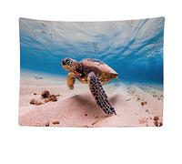 Ulticool - Turtle Ocean Sea Aquarium Island Beach - Wall Tapestry - 200x150cm - Large Wall Tapestry - Poster Decoration - Decoration - Dress up - Canvas - Painting - Accessories Tapestry Curtain