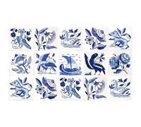 Ulticool - Waterproof Sticker Adhesive Tiles - Sailboat Roos Bird - 15 x 15 cm - 15 Pieces Self-Adhesive Tile Stickers Made of Film - for Wall Bathroom - Kitchen Wall Kitchen - Sticky Tiles