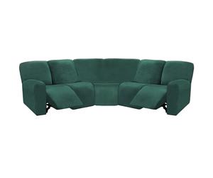 ULTICOR 7-Piece L Shape Sectional Recliner Sofa Covers Velvet Stretch Reclining Couch Covers for Reclining L Shape Sofa Thick Soft Washa